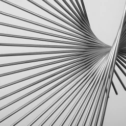 Statues & Sculptures Table Top|Abstract-Linear Motion 64cm Silver Metal Indoor Sculpture