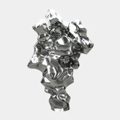 Statues & Sculptures Floor Standing|Abstract-Liquid Mirage 155cm Silver Metal Garden Sculpture