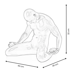 Statues & Sculptures Figurative|Table Top-Lost Affection 32cm Anthracite Resin Indoor Sculpture