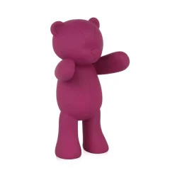 Statues & Sculptures Table Top|Animals-Love Bear 29cm Fuchsia Resin Indoor Sculpture