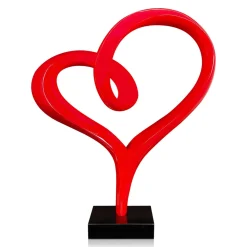 Statues & Sculptures Floor Standing|Abstract-Love Flux 73cm Red Resin Indoor Sculpture