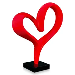 Statues & Sculptures Floor Standing|Abstract-Love Flux 73cm Red Resin Indoor Sculpture