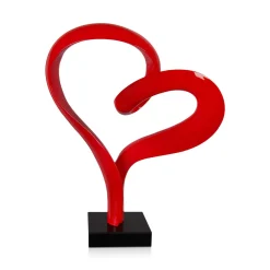 Statues & Sculptures Table Top|Contemporary-Love Flux 46cm Red Resin Indoor Sculpture