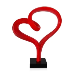 Statues & Sculptures Table Top|Contemporary-Love Flux 46cm Red Resin Indoor Sculpture
