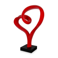 Statues & Sculptures Table Top|Contemporary-Love Flux 46cm Red Resin Indoor Sculpture