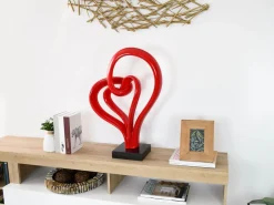 Statues & Sculptures Floor Standing|Abstract-Love Fusion 73cm Red Resin Indoor Sculpture