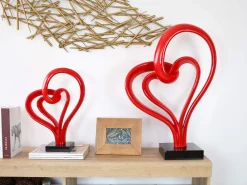 Statues & Sculptures Floor Standing|Abstract-Love Fusion 73cm Red Resin Indoor Sculpture