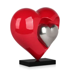 Statues & Sculptures Table Top|Contemporary-Love Reflection 45cm Red Resin Indoor Sculpture