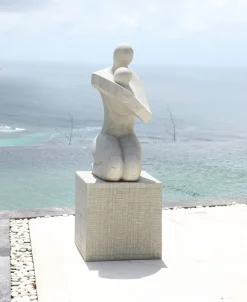 Statues & Sculptures Contemporary-Loved One Contemporary Stone Garden Sculpture