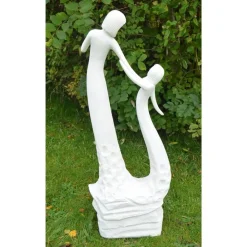 Statues & Sculptures Modern-Loving Mother Modern Poly Resin Garden Statue