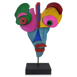 Statues & Sculptures Table Top|Abstract-Lucid Visage 59cm Abstract Metal Indoor Sculpture