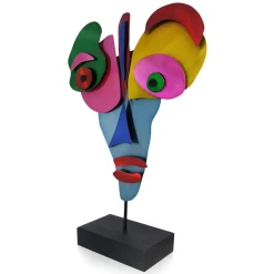 Statues & Sculptures Table Top|Abstract-Lucid Visage 59cm Abstract Metal Indoor Sculpture