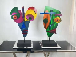 Statues & Sculptures Table Top|Abstract-Lucid Visage 59cm Abstract Metal Indoor Sculpture