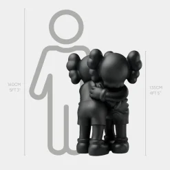 Statues & Sculptures Figurative|Floor Standing-Lucify Affection 135cm Black Resin Indoor Sculpture