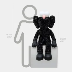 Statues & Sculptures Figurative|Floor Standing-Lucify Fuzz 140cm Black Resin Indoor Sculpture