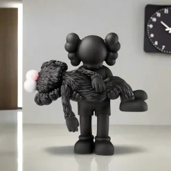 Statues & Sculptures Figurative|Floor Standing-Lucify Guardian 135cm Black Resin Indoor Sculpture