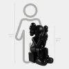Statues & Sculptures Figurative|Floor Standing-Lucify Hide 110cm Black Resin Indoor Sculpture