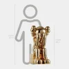 Statues & Sculptures Figurative|Floor Standing-Lucify Hide 110cm Gold Resin Indoor Sculpture