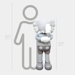 Statues & Sculptures Figurative|Floor Standing-Lucify Motion 130cm Grey Resin Indoor Sculpture v4