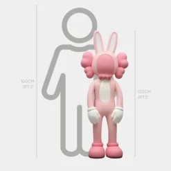 Statues & Sculptures Floor Standing|Pop Art-Lucify Rabbit 130cm Pink Resin Indoor Sculpture