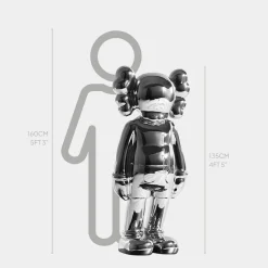 Statues & Sculptures Figurative|Floor Standing-Lucify Seek 135cm Chrome Resin Indoor Sculpture