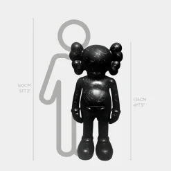 Statues & Sculptures Figurative|Floor Standing-Lucify Seek 135cm Cosmic Black Resin Indoor Sculpture