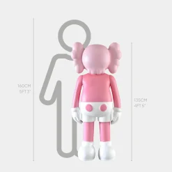 Statues & Sculptures Figurative|Floor Standing-Lucify Seek 135cm Soft Pink Resin Indoor Sculpture