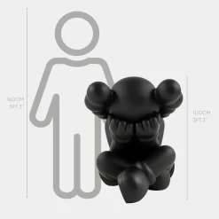 Statues & Sculptures Figurative|Floor Standing-Lucify Solace 92cm Black Resin Indoor Sculpture