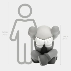 Statues & Sculptures Figurative|Floor Standing-Lucify Solace 92cm Grey Resin Indoor Sculpture