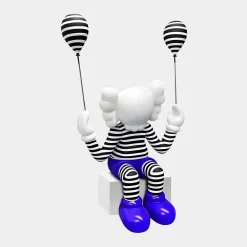 Statues & Sculptures Figurative|Floor Standing-Lucify Up 70cm Blue Resin Indoor Sculpture