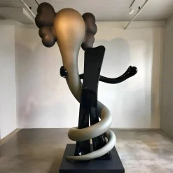 Statues & Sculptures Giant|Floor Standing-Lucify Viper 176cm Grey Resin Indoor Sculpture