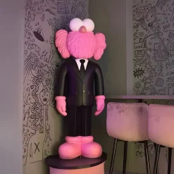 Statues & Sculptures Figurative|Floor Standing-Lucify Vogue 130cm Black Resin Indoor Sculpture