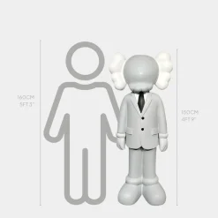 Statues & Sculptures Figurative|Floor Standing-Lucify Vogue 150cm Grey Resin Indoor Sculpture