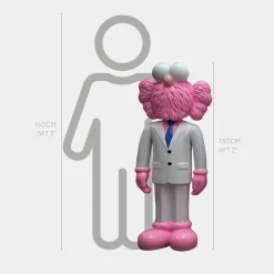 Statues & Sculptures Figurative|Floor Standing-Lucify Vogue 130cm Grey Resin Indoor Sculpture