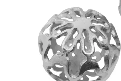 Statues & Sculptures Table Top|Abstract-Lumi Spheres 21cm Silver Metal Indoor Sculptures