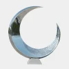 Statues & Sculptures Floor Standing|Abstract-Lunar Orbit 120cm Silver Metal Indoor Sculpture