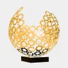 Statues & Sculptures Table Top|Abstract-Lunar Sphere 48cm Gold Metal Indoor Sculpture