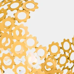 Statues & Sculptures Table Top|Abstract-Lunar Sphere 44cm Gold Metal Indoor Sculpture