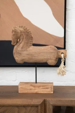 Statues & Sculptures Table Top|Animals-Majestic Horse 50cm Wood Indoor Statue