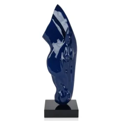 Statues & Sculptures Floor Standing|Animals-Majestic Horse Head 70cm Blue Resin Indoor Sculpture