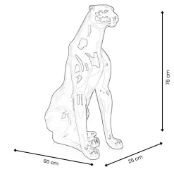 Statues & Sculptures Floor Standing|Animals-Majestic Panther 78cm Bronze Resin Indoor Sculpture