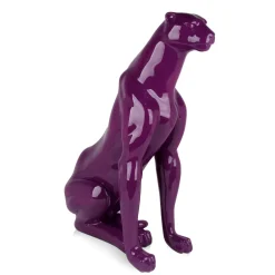 Statues & Sculptures Floor Standing|Animals-Majestic Panther 78cm Violet Resin Indoor Sculpture