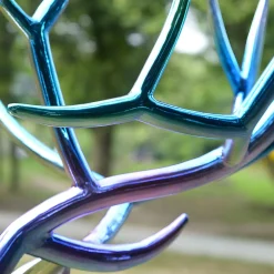 Statues & Sculptures Wildlife|Stags & Deers-Majestic Stag 258cm Silver Metal Garden Sculpture