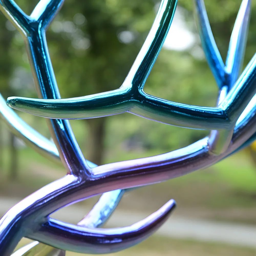 Statues & Sculptures Wildlife|Stags & Deers-Majestic Stag 258cm Silver Metal Garden Sculpture