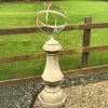Statues & Sculptures Armillary Sundials-Marino Armillary Stone Garden Sundial