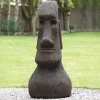 Statues & Sculptures Easter Island Heads-Mega Easter Island Head Stone Garden Ornament