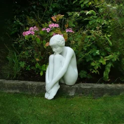 Statues & Sculptures Modern-Melina 55cm Marble Resin Garden Statue
