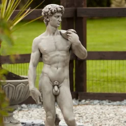 Statues & Sculptures Roman-Michelangelo David 120cm Stone Garden Statue