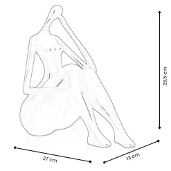 Statues & Sculptures Figurative|Table Top-Mindful Grace 26cm Black Resin Indoor Sculpture