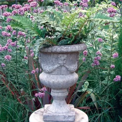 Statues & Sculptures Large|Round-Modena 25 Vase Stone Garden Planter